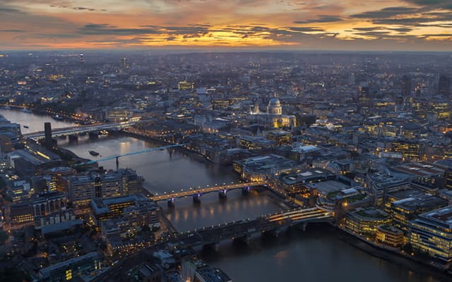 London city birds eye view