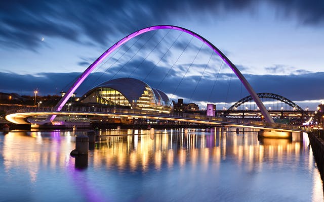 North east England cityscape and bridges